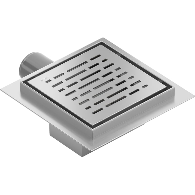 Mexen Flat-Q M01 wpust podłogowy kwadratowy 12 x 12 cm, inox - 1010312