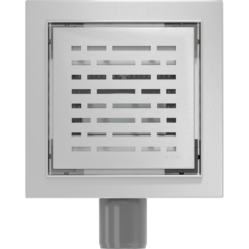 Mexen Flat-Q M01 vierkante vloerafvoer 15 x 15 cm, inox - 1010315