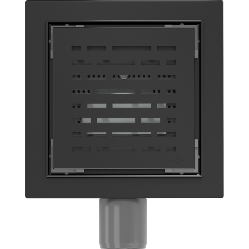 Mexen Flat-Q M01 quadratische Bodeneinlass 12 x 12 cm, schwarz - 1710312