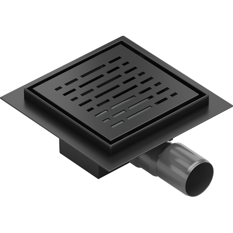 Mexen Flat-Q M01 vierkante vloerput 15 x 15 cm, zwart - 1710315
