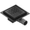 Mexen Flat-Q M01 square floor drain 15 x 15 cm, black - 1710315