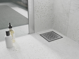 Mexen Flat-Q M01 kvadratasti podni odvodnik 12 x 12 cm, inox - 1010312