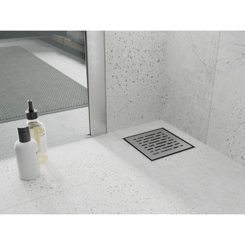 Mexen Flat-Q M01 vierkante vloerafvoer 15 x 15 cm, inox - 1010315