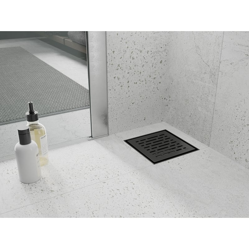 Mexen Flat-Q M01 Scarico a pavimento quadrato 12 x 12 cm, nero - 1710312