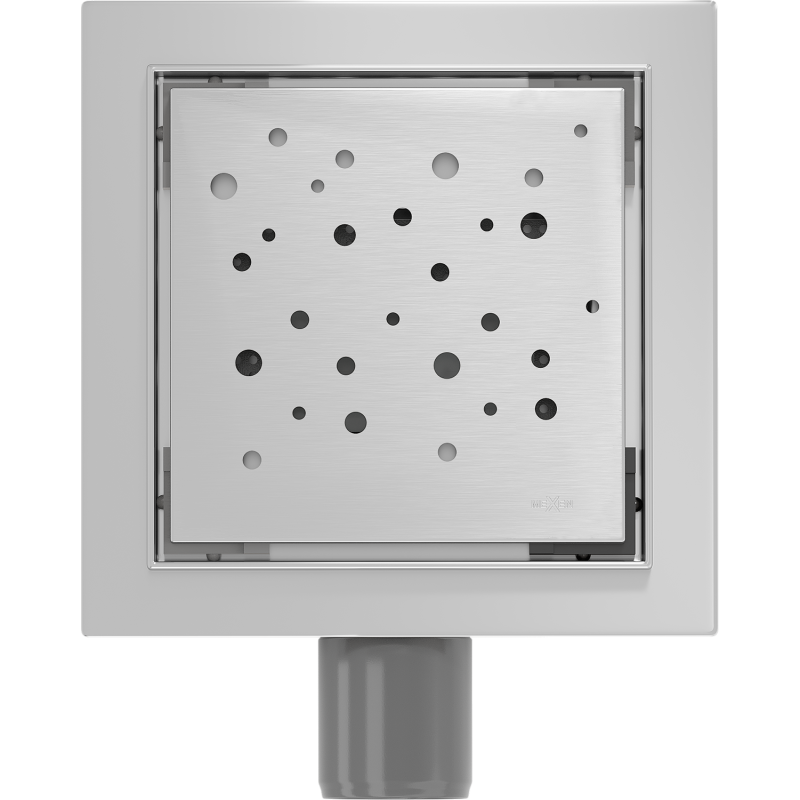 Mexen Flat-Q M12 quadratischer Bodeneinlauf 12 x 12 cm, Inox - 1010412