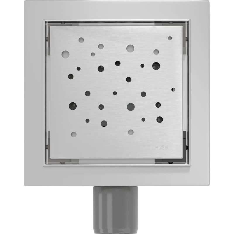 Mexen Flat-Q M12 wpust podłogowy kwadratowy 12 x 12 cm, inox - 1010412
