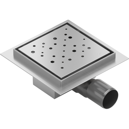 Mexen Flat-Q M12 vierkante vloerinlaat 12 x 12 cm, inox - 1010412