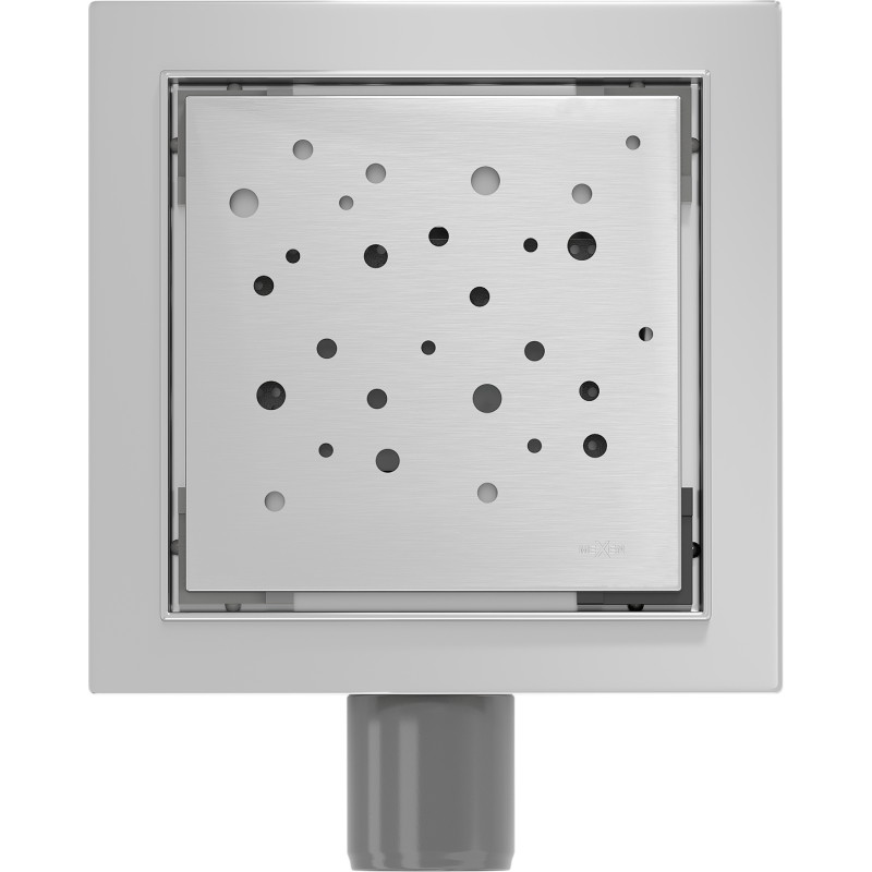 Mexen Flat-Q M12 golvbrunn fyrkantig 15 x 15 cm, inox - 1010415
