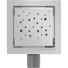 Mexen Flat-Q M12 golvbrunn fyrkantig 15 x 15 cm, inox - 1010415