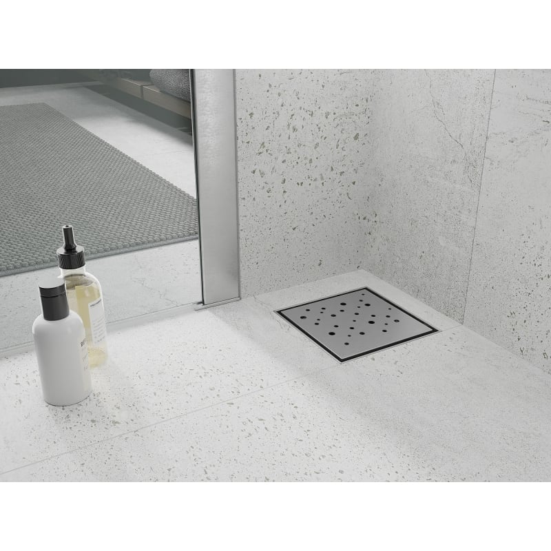 Mexen Flat-Q M12 vierkante vloerput 15 x 15 cm, inox - 1010415