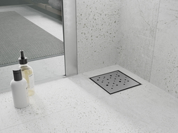 Mexen Flat-Q Τετράγωνος απορροφητήρας δαπέδου M12 15 x 15 εκ., ανοξείδωτο ατσάλι