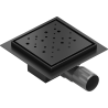 Mexen Flat-Q M12 floor inlet square 12 x 12 cm, black - 1710412