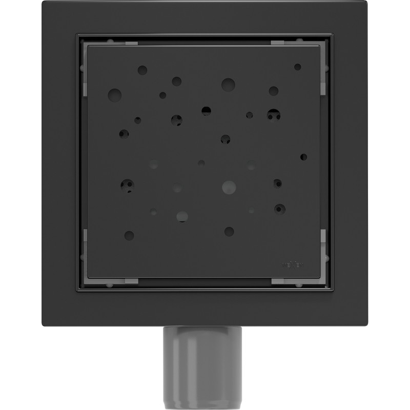 Mexen Flat-Q M12 floor inlet square 12 x 12 cm, black - 1710412