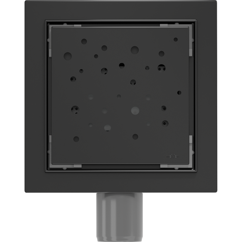 Mexen Flat-Q M12 siphon de sol carré 12 x 12 cm, noir - 1710412