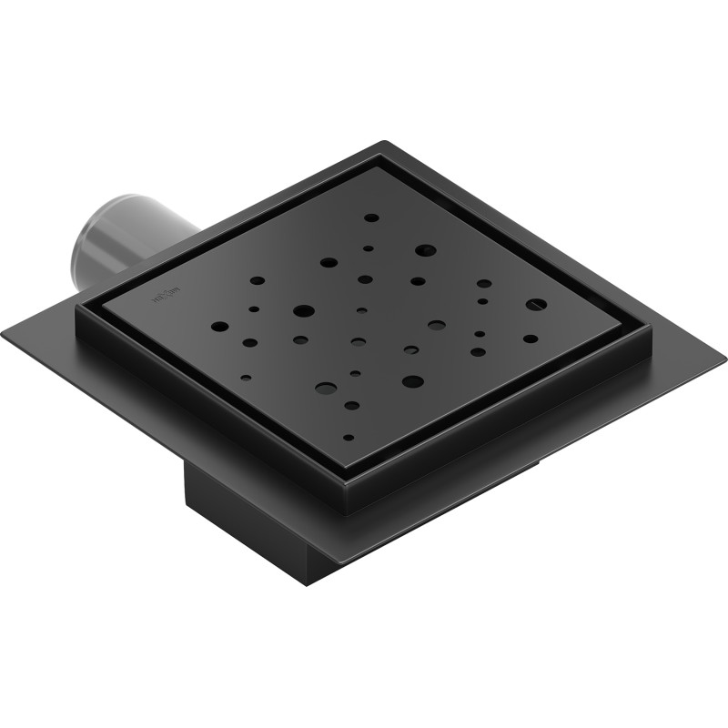 Mexen Flat-Q M12 floor inlet square 12 x 12 cm, black - 1710412