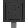 Mexen Flat-Q M12 Square Floor Drain 15 x 15 cm, Black - 1710415