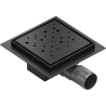 Mexen Flat-Q M12 sumidero de suelo cuadrado 15 x 15 cm, negro - 1710415