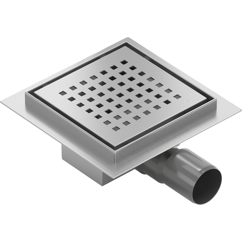 Mexen Flat-Q M08 kvadratni talni iztok 12 x 12 cm, inox - 1010512