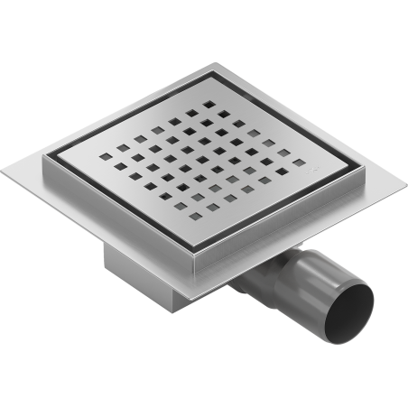 Mexen Flat-Q M08 scarico a pavimento quadrato 12 x 12 cm, inox - 1010512