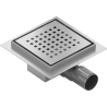 Mexen Flat-Q M08 vierkante vloerafvoer 12 x 12 cm, inox - 1010512