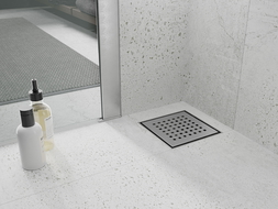 Mexen Flat-Q M08 kvadratni talni iztok 12 x 12 cm, inox - 1010512