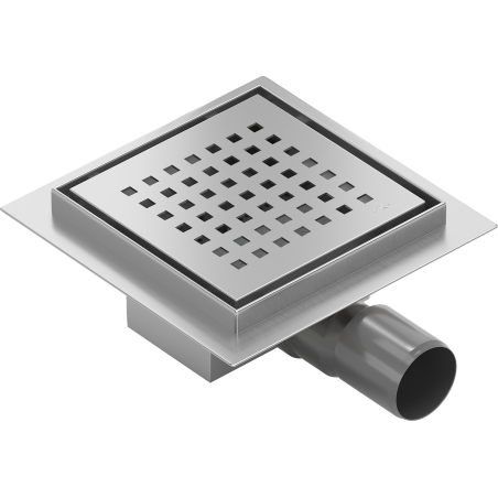 Mexen Flat-Q M08 quadratischer Bodeneinlauf 15 x 15 cm, Inox - 1010515