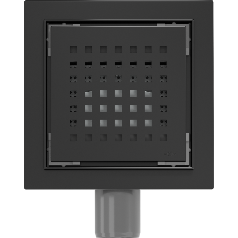 Mexen Flat-Q M08 quadratische Bodeneinlauf 12 x 12 cm, schwarz - 1710512