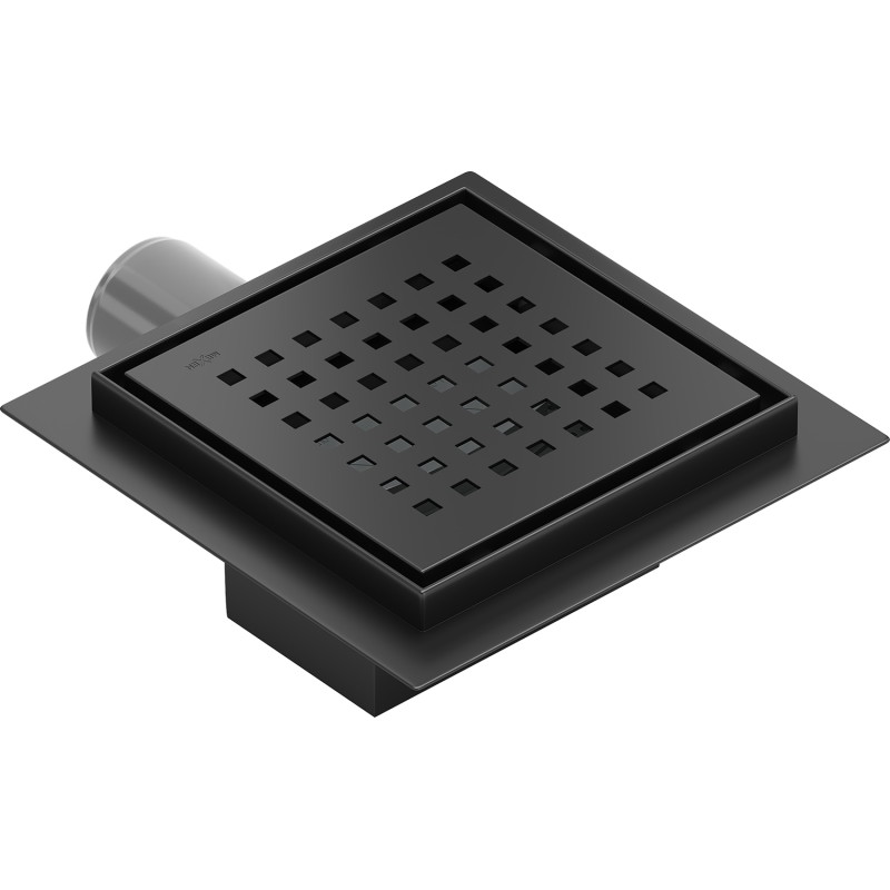Mexen Flat-Q M08 vierkante vloergoten 12 x 12 cm, zwart - 1710512