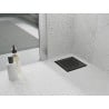 Mexen Flat-Q M08 kvadratisk golvbrunn 12 x 12 cm, svart - 1710512
