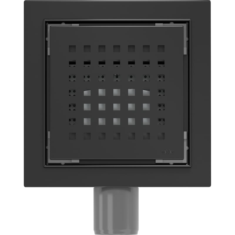 Mexen Flat-Q M08 ralo de piso quadrado 15 x 15 cm, preto - 1710515