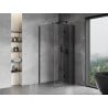 Mexen Mist-F cabina doccia pieghevole destra 70 x 70 cm, trasparente, nera - 8A6T-070-070-70-00-P
