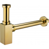 Mexen Quadratischer Halbsyphon für Waschbecken, gold - 79960-50