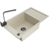 Mexen Elias Granit-Ëvier mat 1-Kummer mat Drainage an Kichekran Rita, beige - 6511-69-670300-70