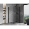 Mexen Mist-F folding shower enclosure right 95 x 110 cm, transparent, black - 8A6T-095-110-70-00-P
