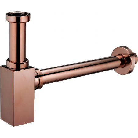 Mexen square washbasin half-siphon, rose gold - 79960-60