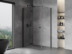Mexen Mist-F sklopiva tuš kabina lijeva 120 x 85 cm, prozirna, crna - 8A6T-120-085-70-00-L