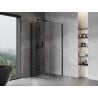 Mexen Mist-F folding shower enclosure left 120 x 120 cm, transparent, black - 8A6T-120-120-70-00-L