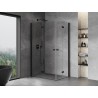 Mexen Mist-F Duo voltidega dušikabiin vasak 105 x 90 cm, läbipaistev, must - 8A6-105L-090P-70-00