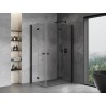 Mexen Mist-F Tuš kabina s dvostrukim sklopivim vratima desna 105 x 120 cm, prozirna, crna - 8A6-105L-120P-70-00