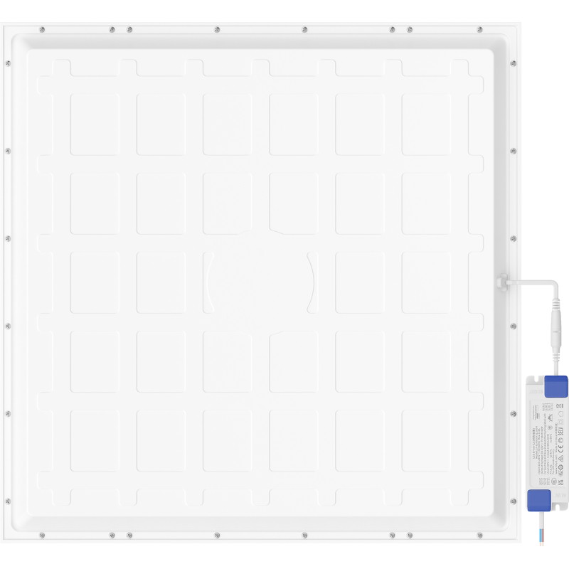 Mexen Brill+ painel de teto LED embutido 60 x 60 cm, 48W, Neutro - 4000K, 5280 lm, branco - L201-060-060-4840-20