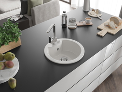 Mexen Diego Granitspullstank mat enger Schoss an enger Kichekraan Rita, wäiss - 6512-20-670300-00