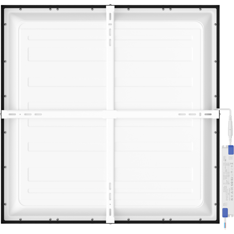 Mexen Brill-S LED griestu panelis uz virsmas 60 x 60 cm, 40W, Neitrāls - 4000K, 3600 lm, melns - L205-060-060-4040-70