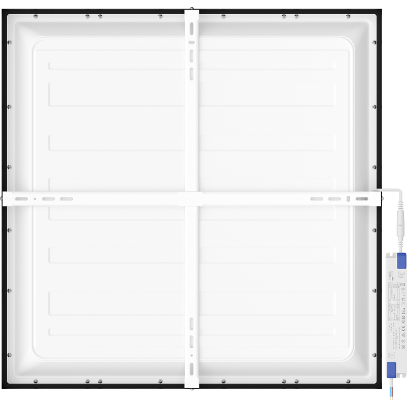 Mexen Brill-S panel sufitowy LED natynkowy 60 x 60 cm, 40W, Neutralna - 4000K, 3600 lm, czarny - L205-060-060-4040-70