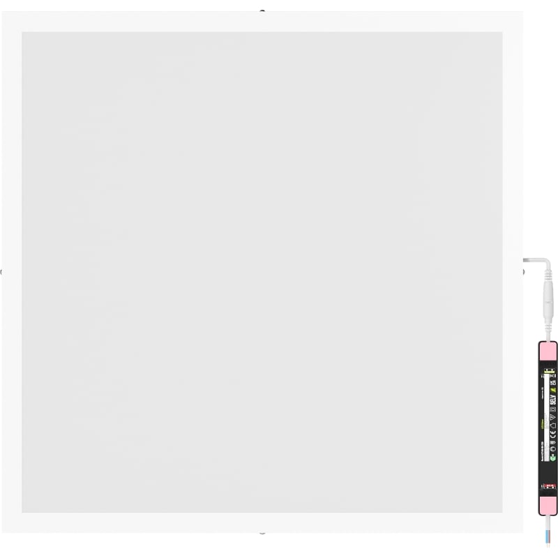 Mexen Brill-S panneau LED de plafond en saillie 60 x 60 cm, 48W, Neutre - 4000K, 5280 lm, blanc - L206-060-060-4840-20