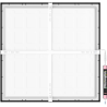 Mexen Brill-S LED Ceiling Panel Surface Mounted 60 x 60 cm, 48W, Neutral - 4000K, 4800 lm, Black - L206-060-060-4840-70