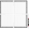 Mexen Brill-S opbouw LED plafondpaneel 60 x 60 cm, 48W, Neutraal - 4000K, 4800 lm, zwart - L206-060-060-4840-70