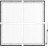 Mexen Brill-S LED griestu panelis uz virsmas 60 x 60 cm, 36W, Neitrāls - 4000K, 3960 lm, melns - L207-060-060-3640-70