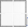 Mexen Brill-S LED-kattolevy pinta-asennettava 60 x 60 cm, 36W, Neutraali - 4000K, 3960 lm, musta - L207-060-060-3640-70