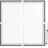 Mexen Brill-S LED stropni panel 60 x 60 cm, 36W, Neutralna - 4000K, 3960 lm, crna - L207-060-060-3640-70