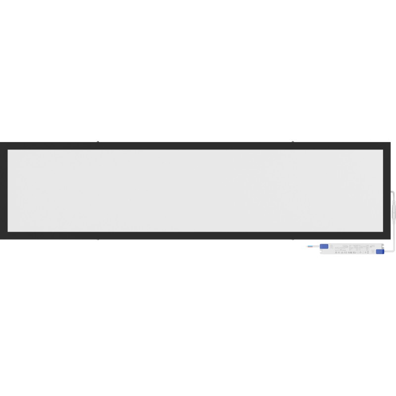 Mexen Brill-S opbouw LED plafondpaneel 120 x 30 cm, 36W, Neutraal - 4000K, 3960 lm, zwart - L207-120-030-3640-70